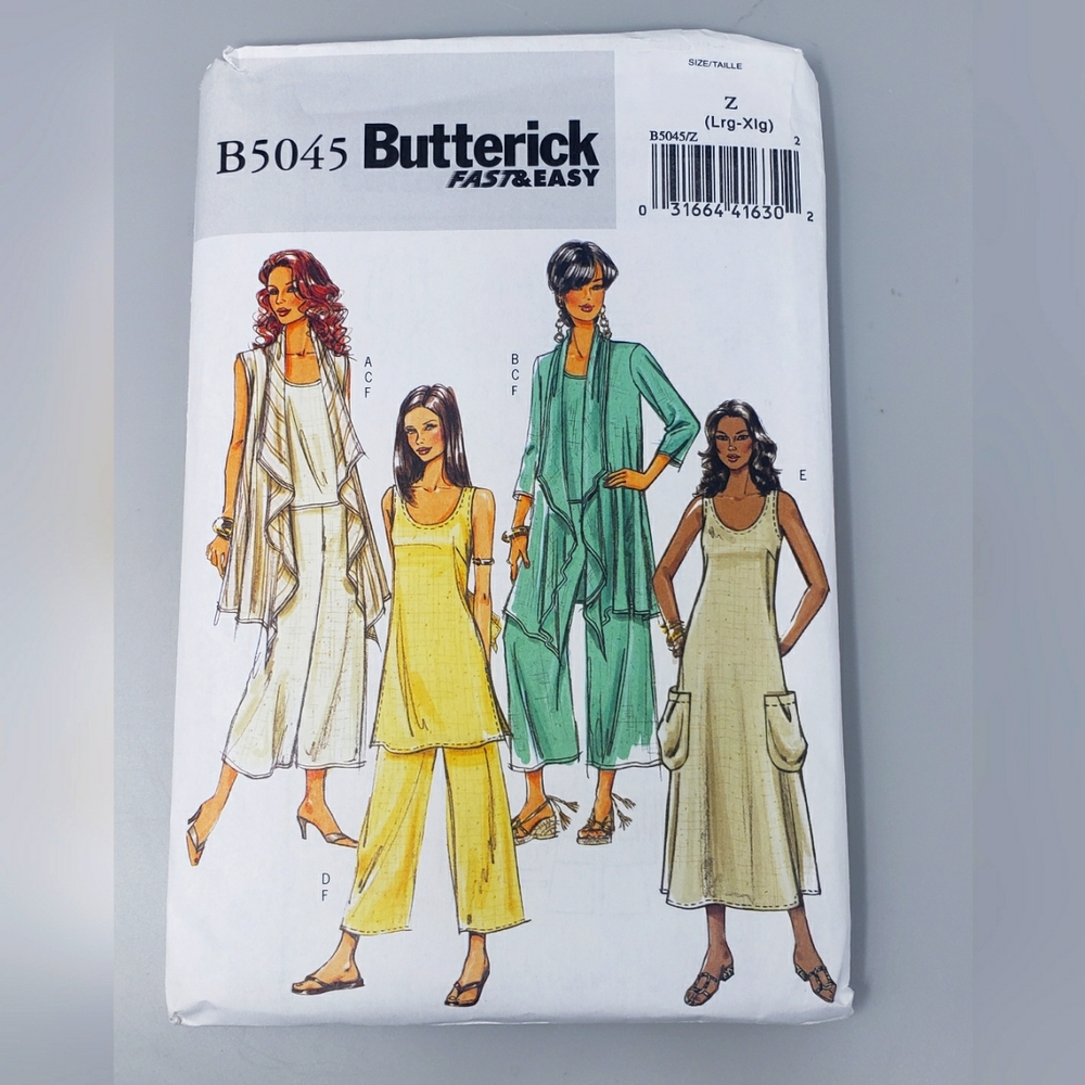 Butterick Misses Cover-Up Pants/Tunnic Dress Sewing Pattern